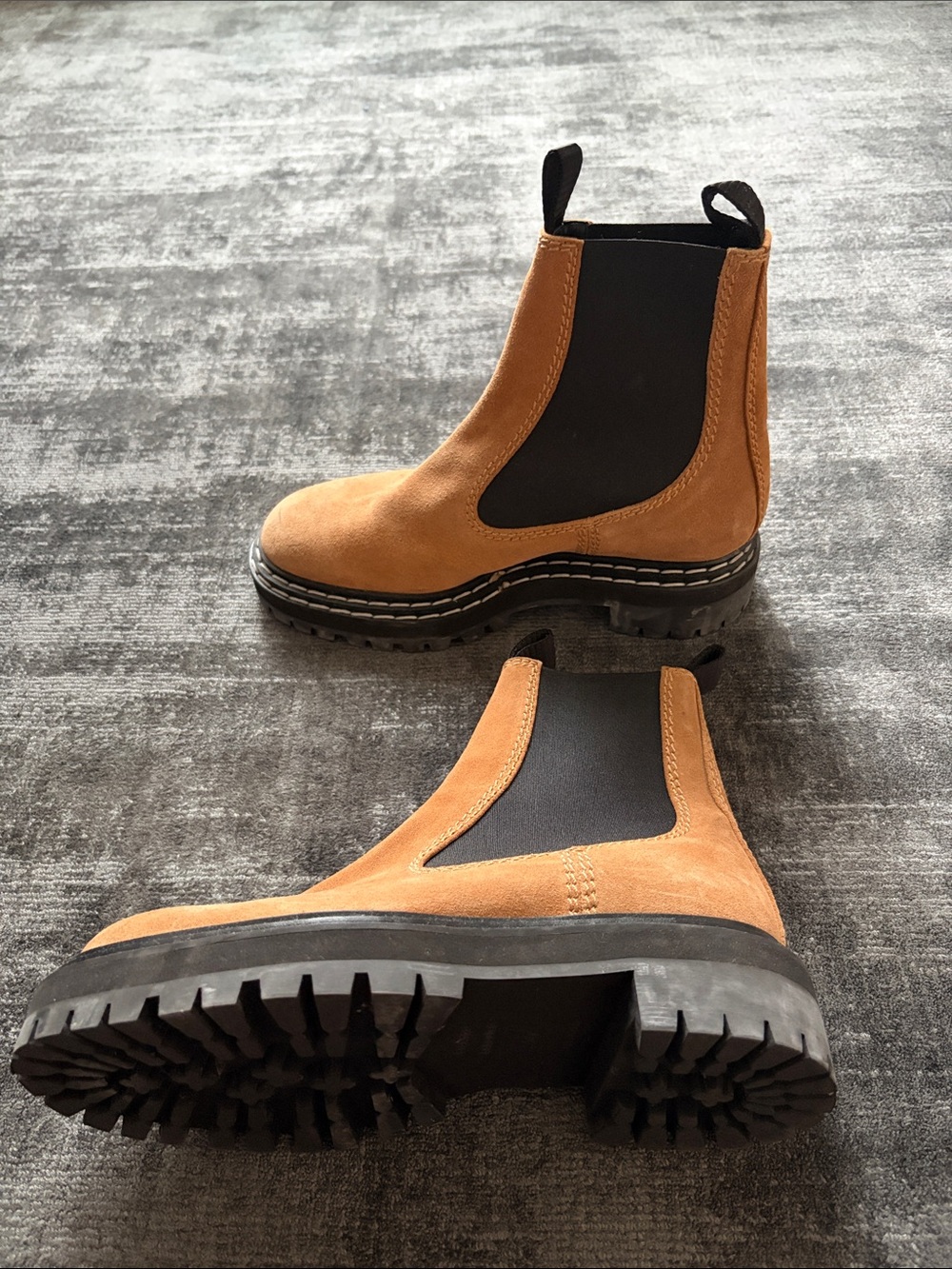 Proenza Schouler Tan Suede Lug Boots
